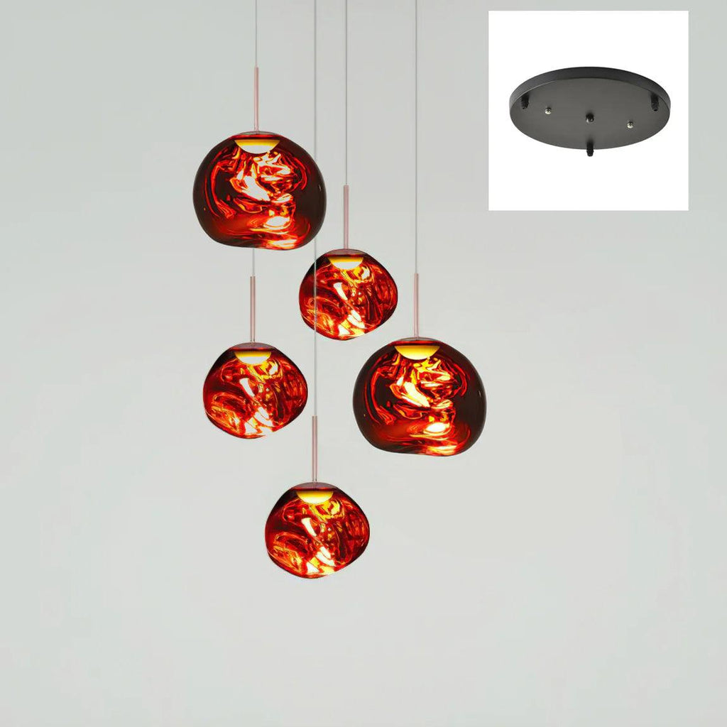 Multi Lava Round Chandelier