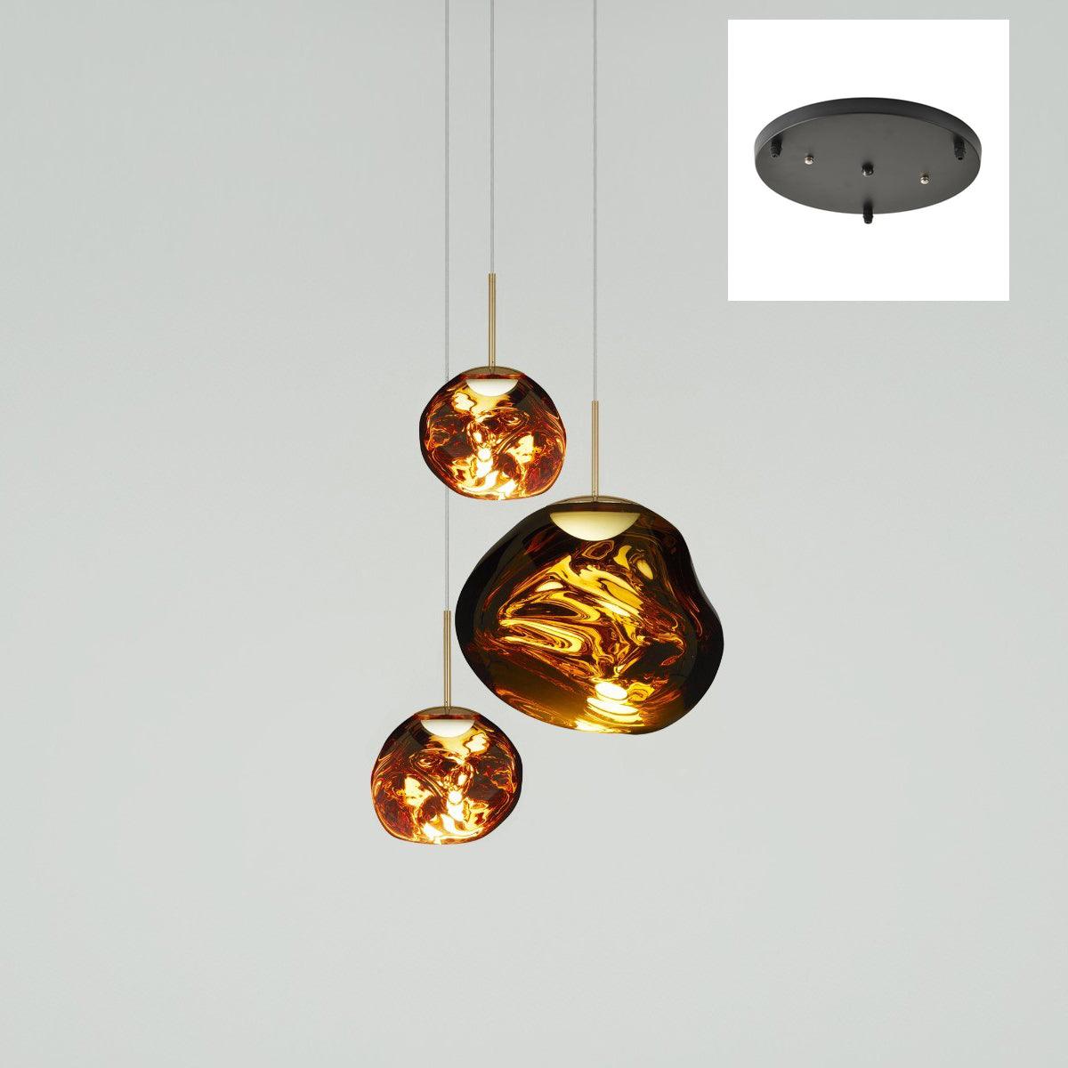 Multi Lava Round Chandelier
