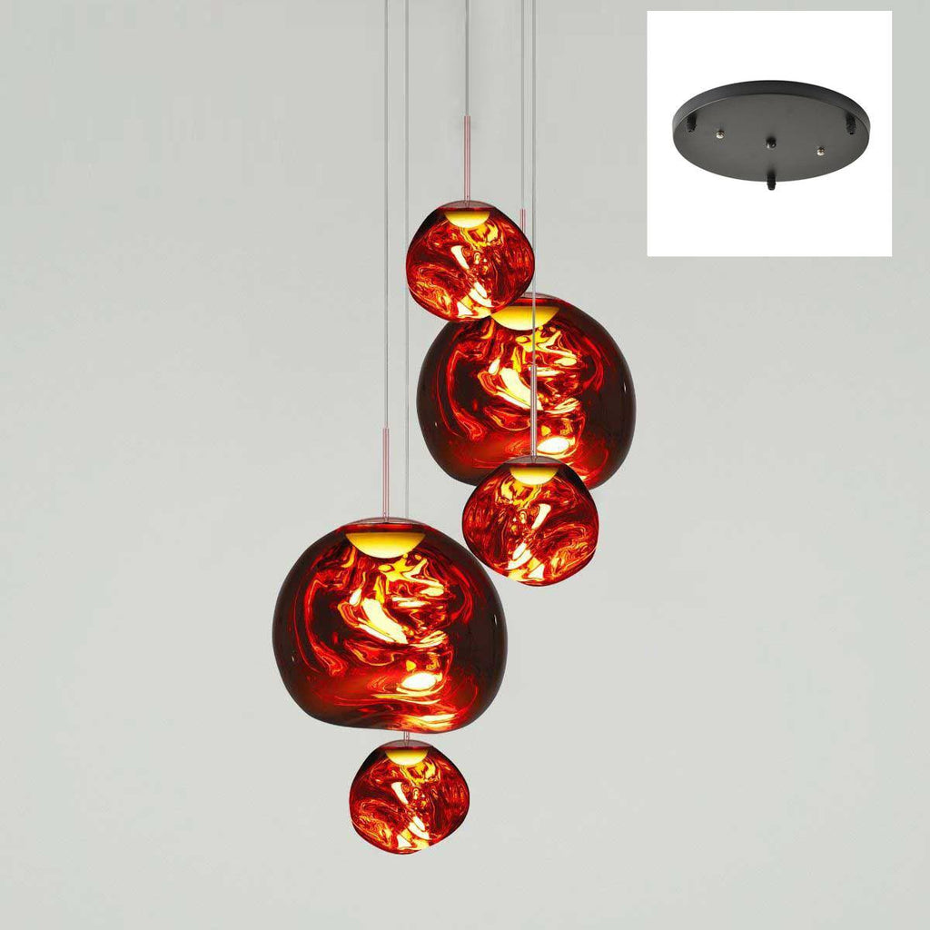 Multi Lava Round Chandelier