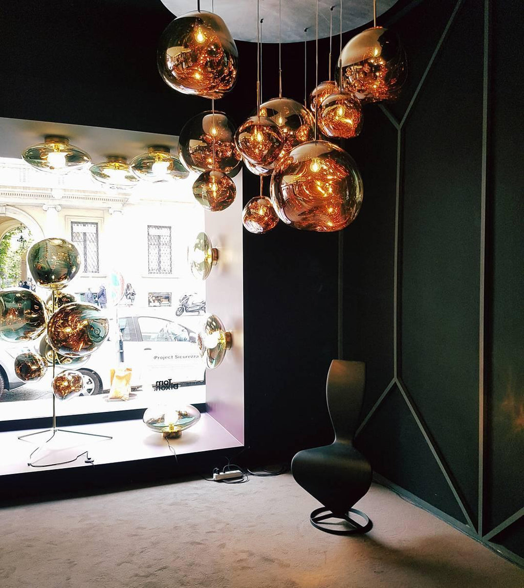 Multi Lava Round Chandelier