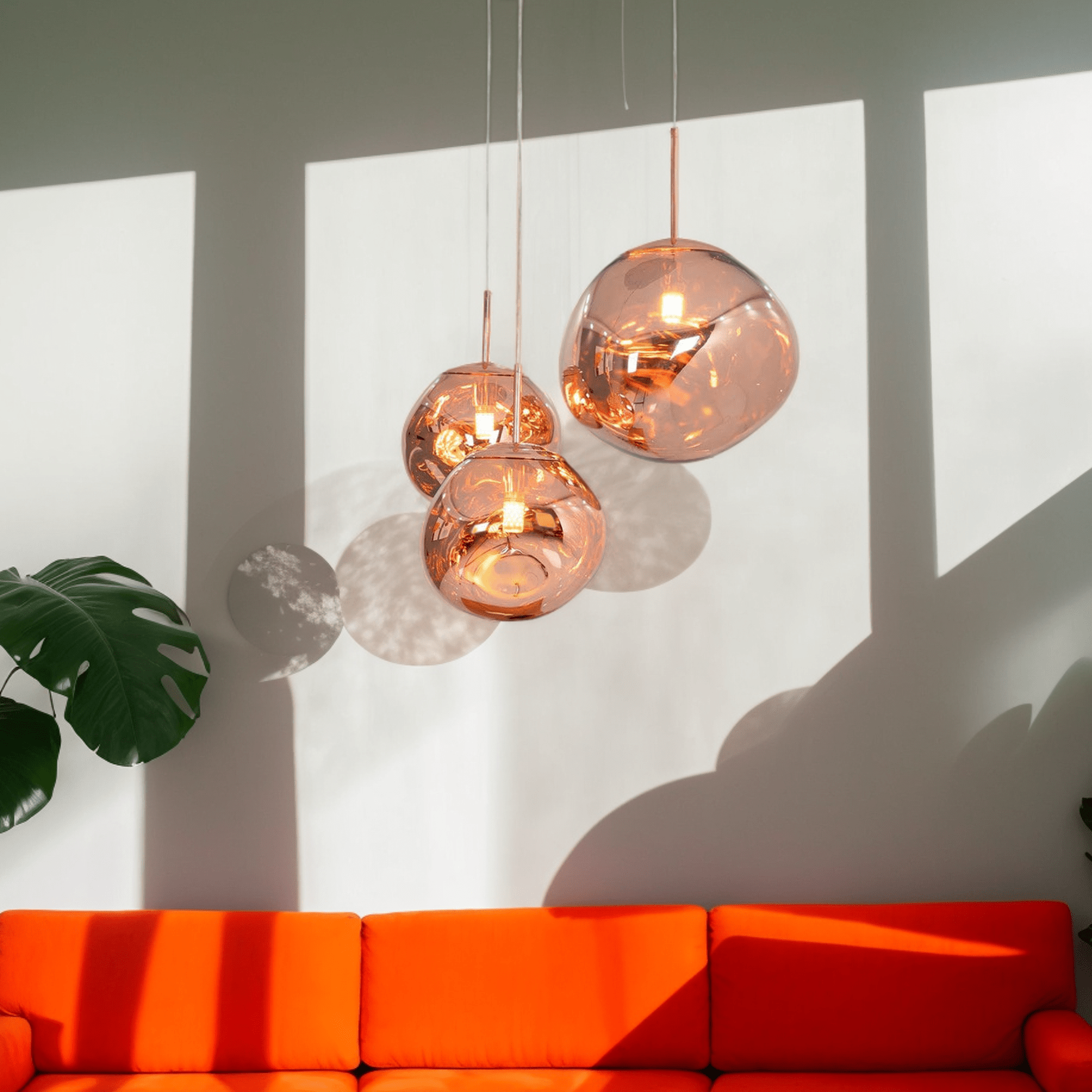 Multi Lava Round Chandelier