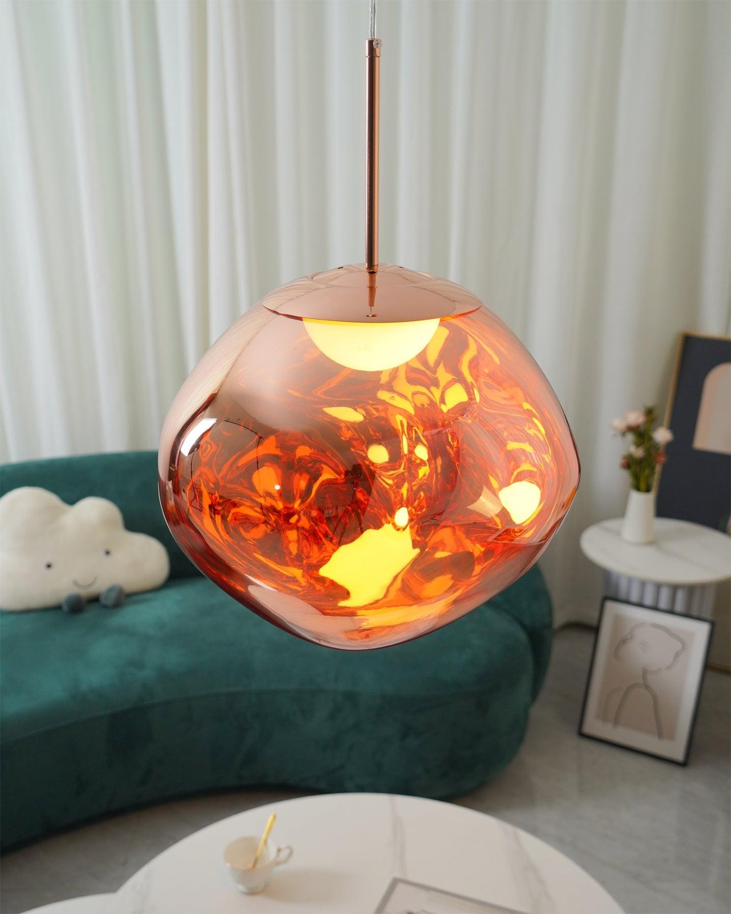 Multi Lava Round Chandelier