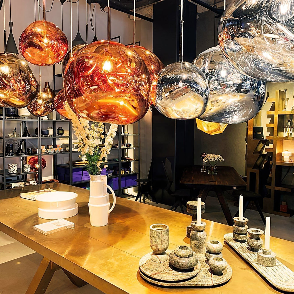 Multi Lava Round Chandelier