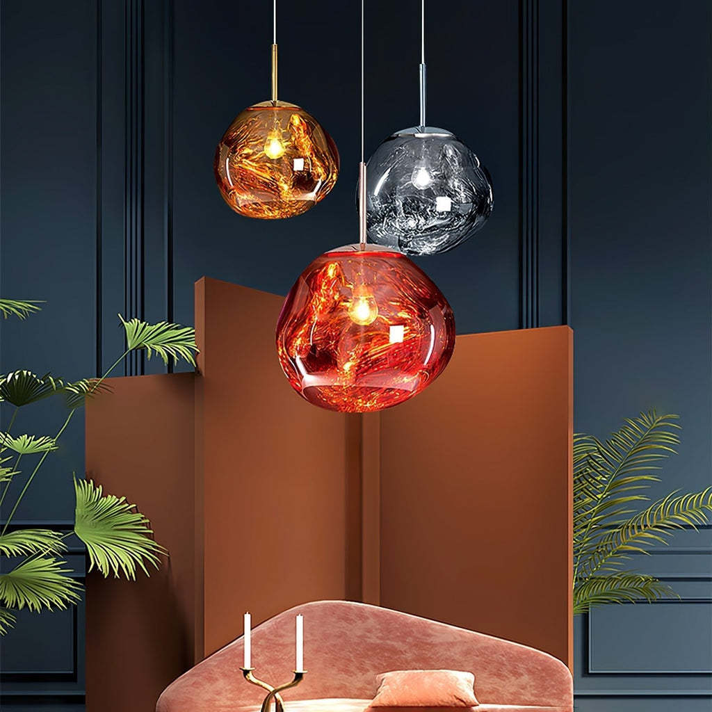 Multi Lava Round Chandelier