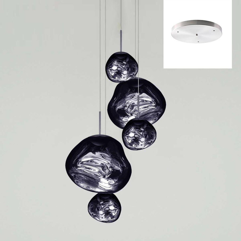 Multi Lava Round Chandelier