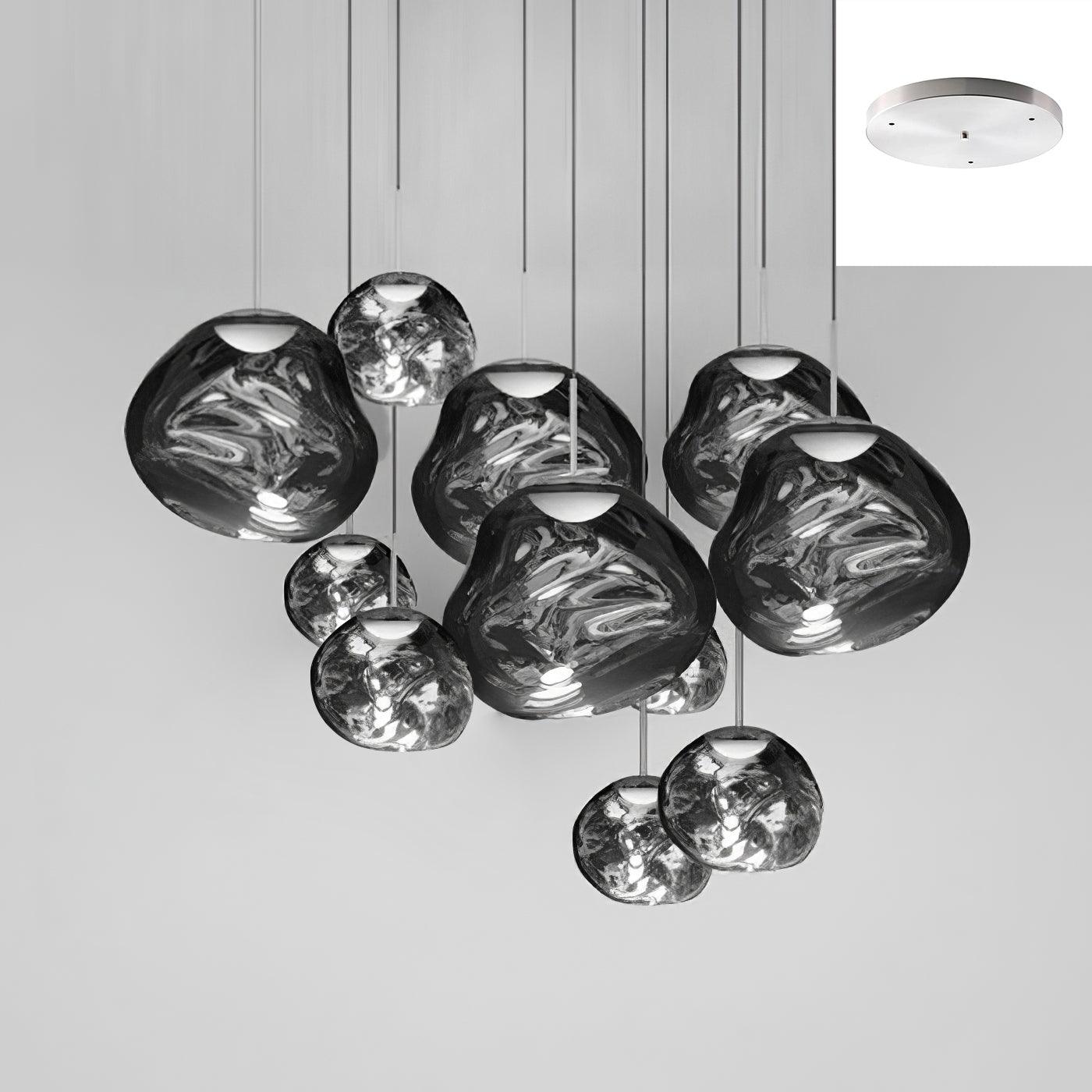 Multi Lava Round Chandelier