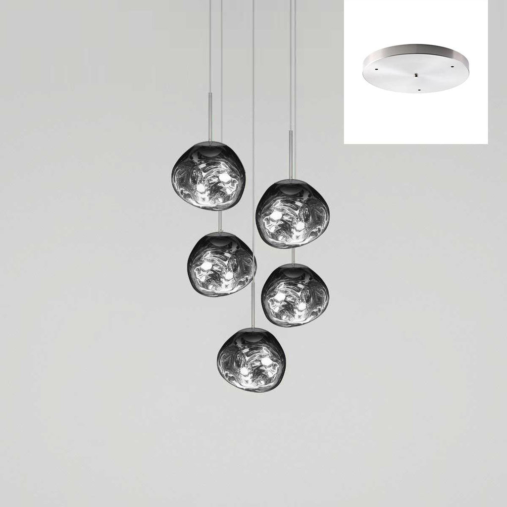Multi Lava Round Chandelier