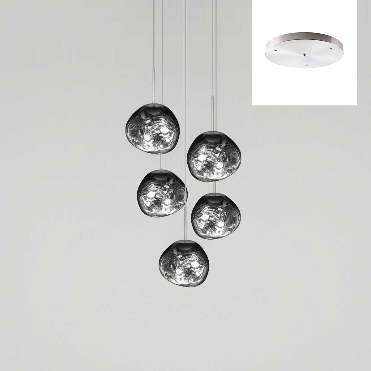 Multi Lava Round Chandelier