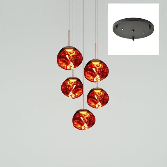 Multi Lava Round Chandelier