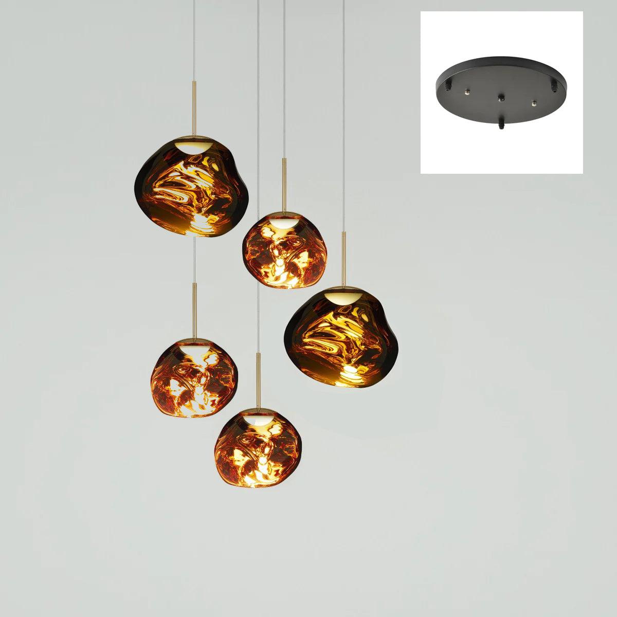 Multi Lava Round Chandelier