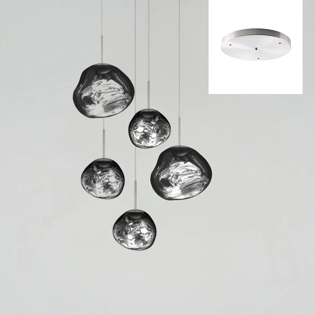 Multi Lava Round Chandelier