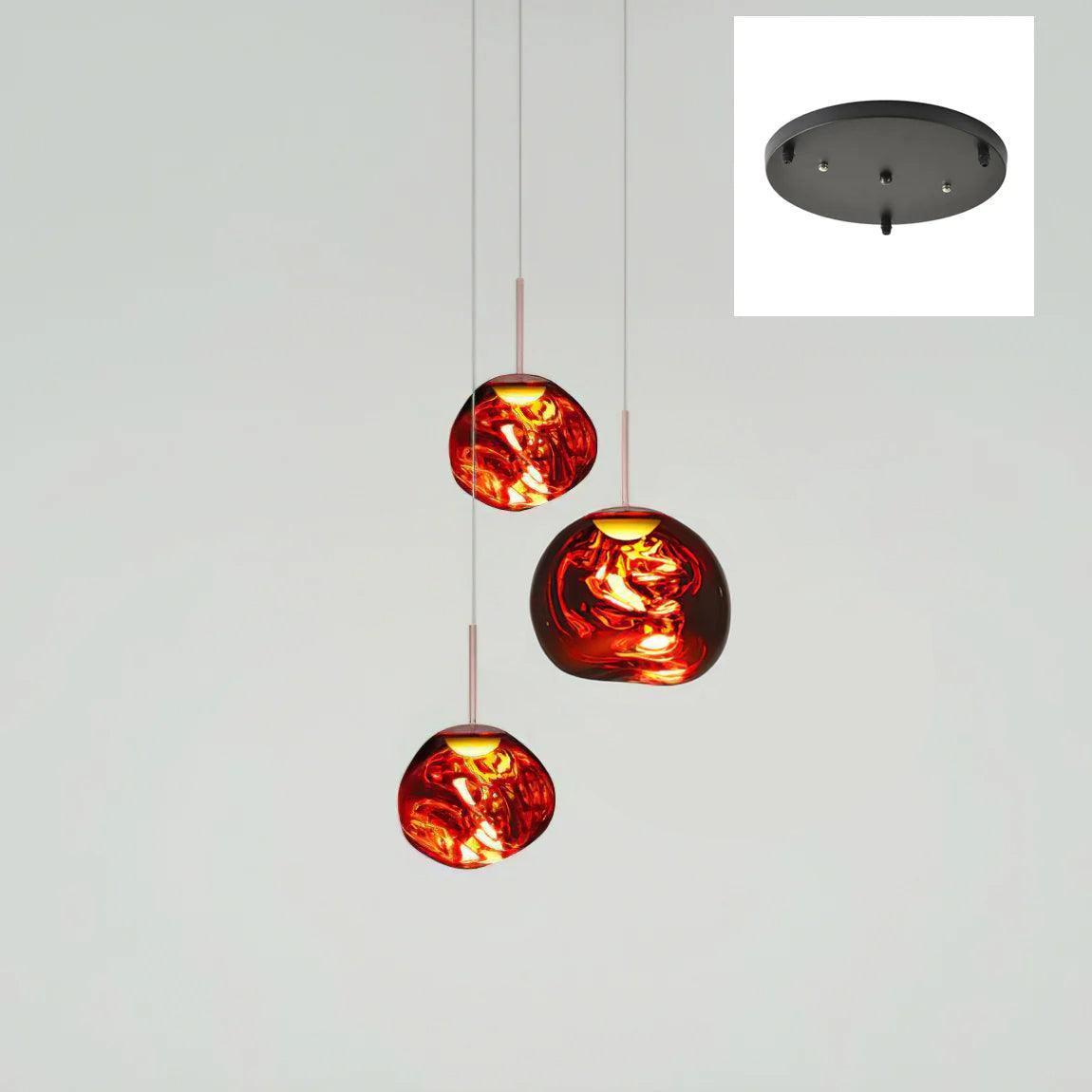 Multi Lava Round Chandelier
