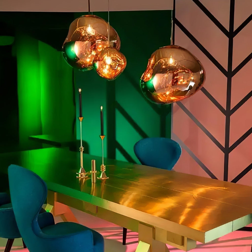 Multi Lava Round Chandelier