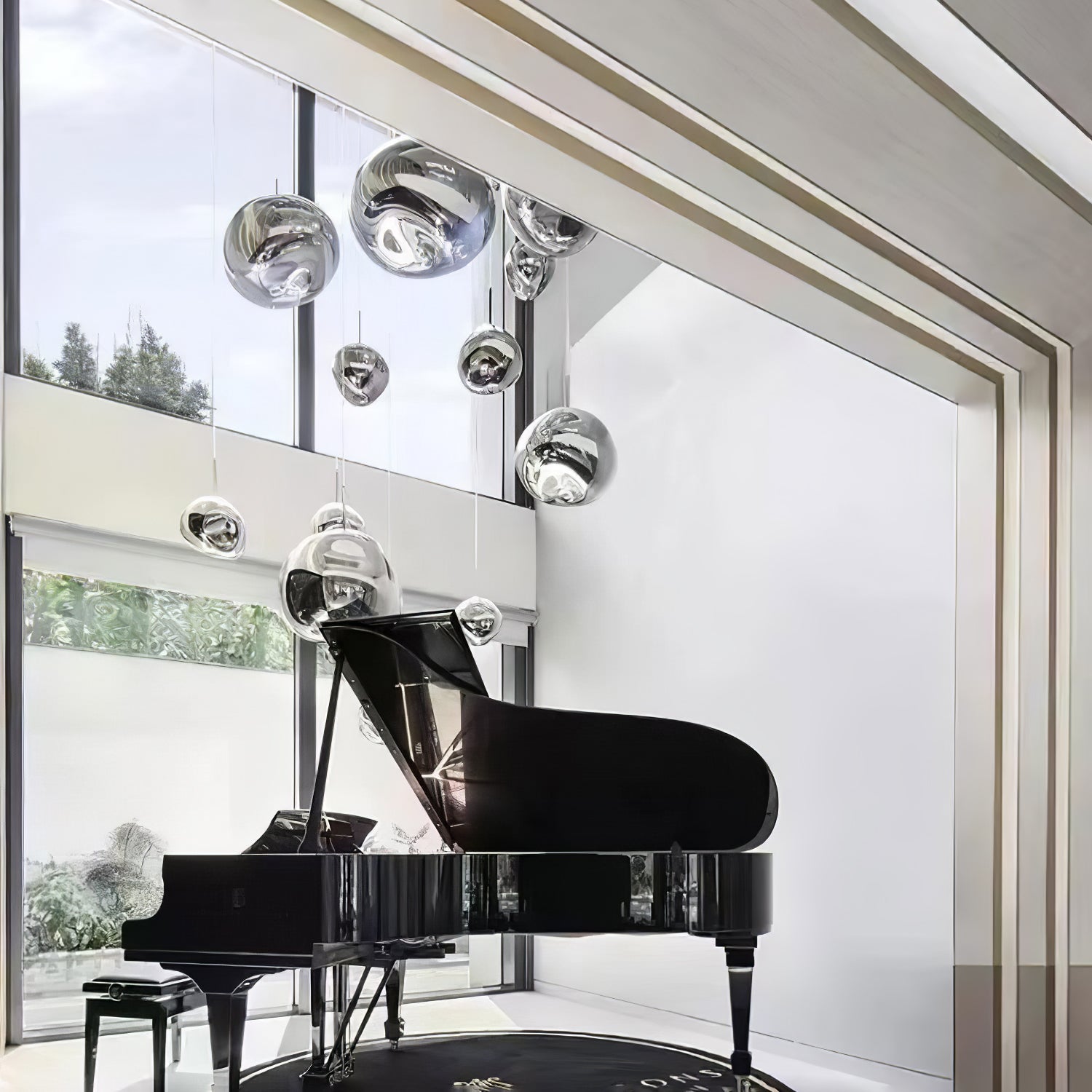 Multi Lava Round Chandelier