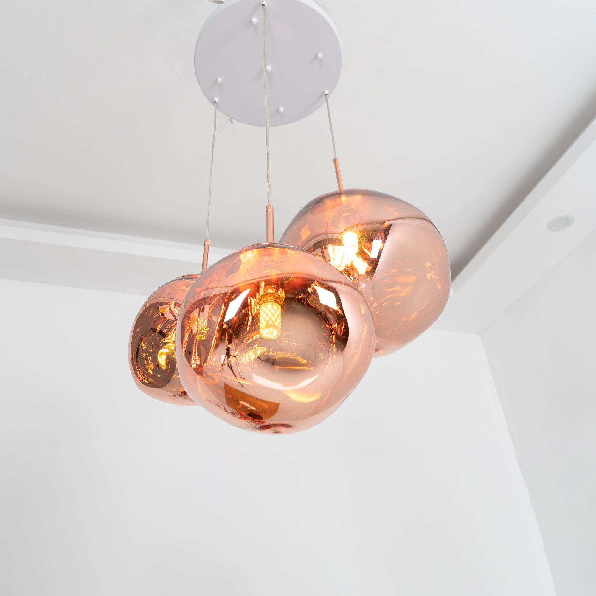 Multi Lava Round Chandelier