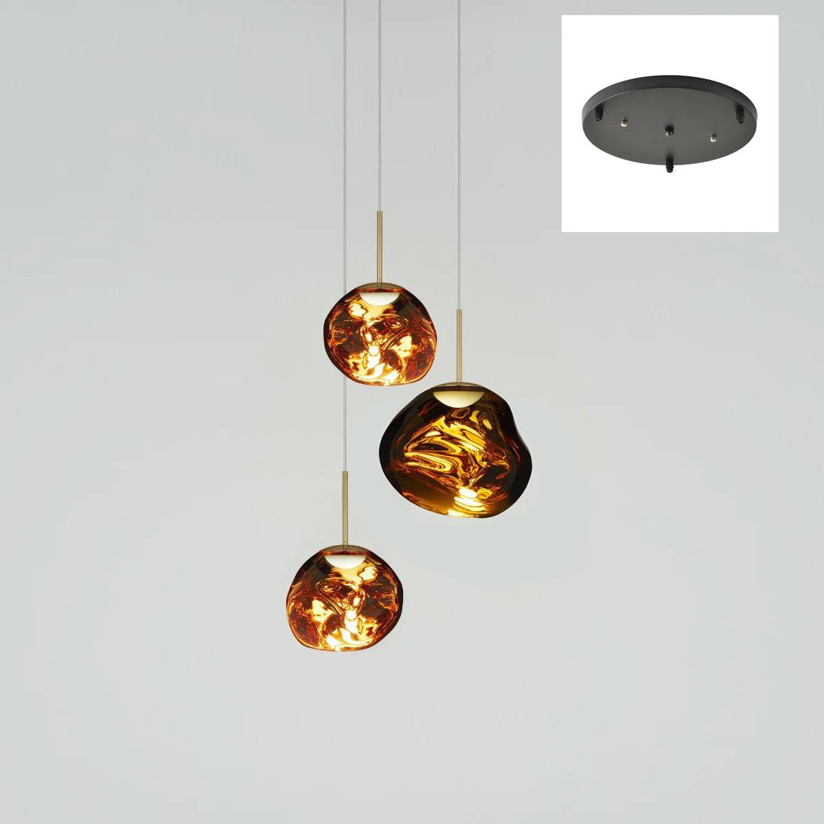 Multi Lava Round Chandelier