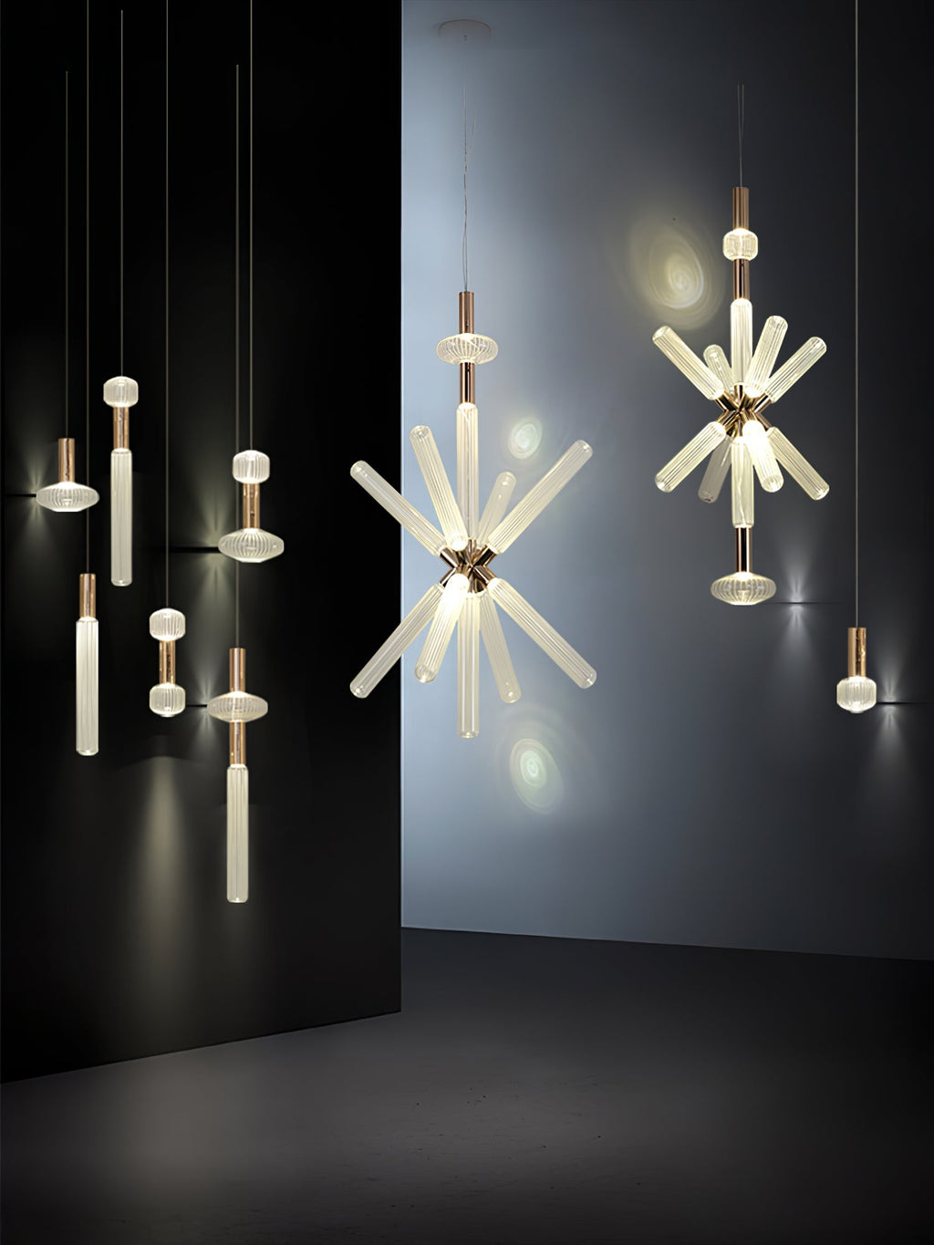 Multi-tube Glass Pendant Light