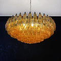 Murano Rhombus Amber Glass Chandelier - ZozHome