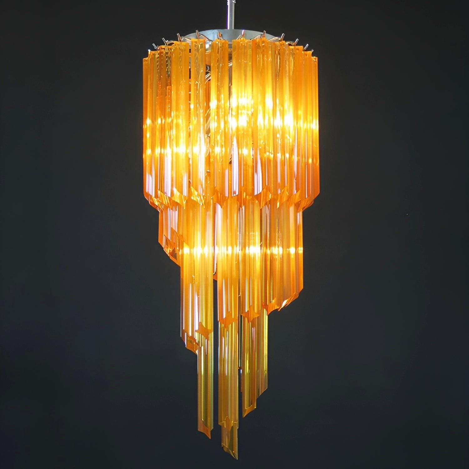 Murano Spiral Prism Glass Chandelier - ZozHome