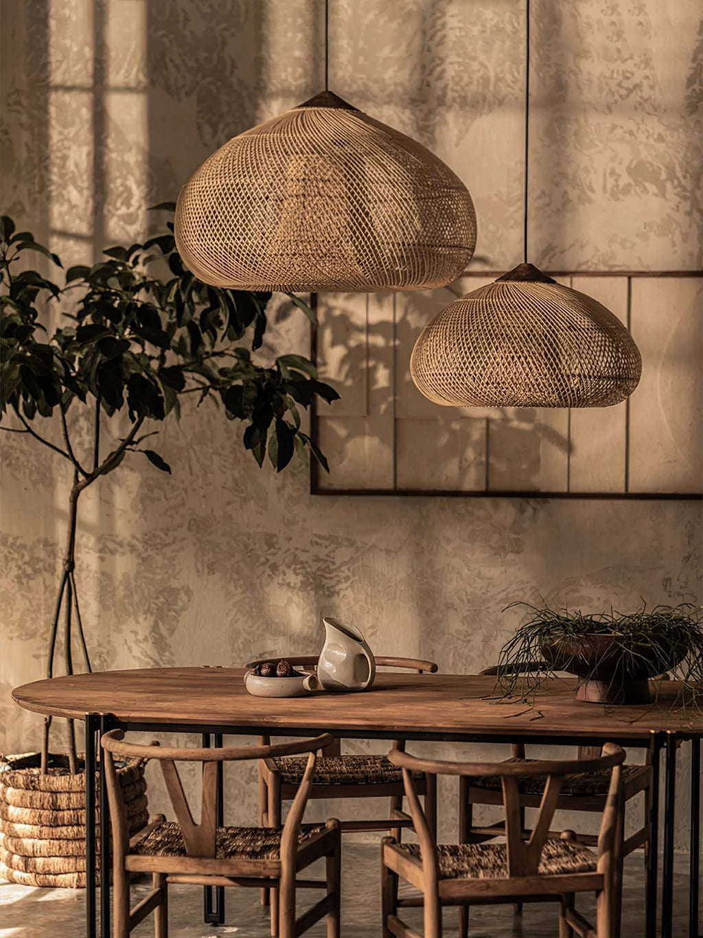 Natura Braided Rattan Pendant Lamp
