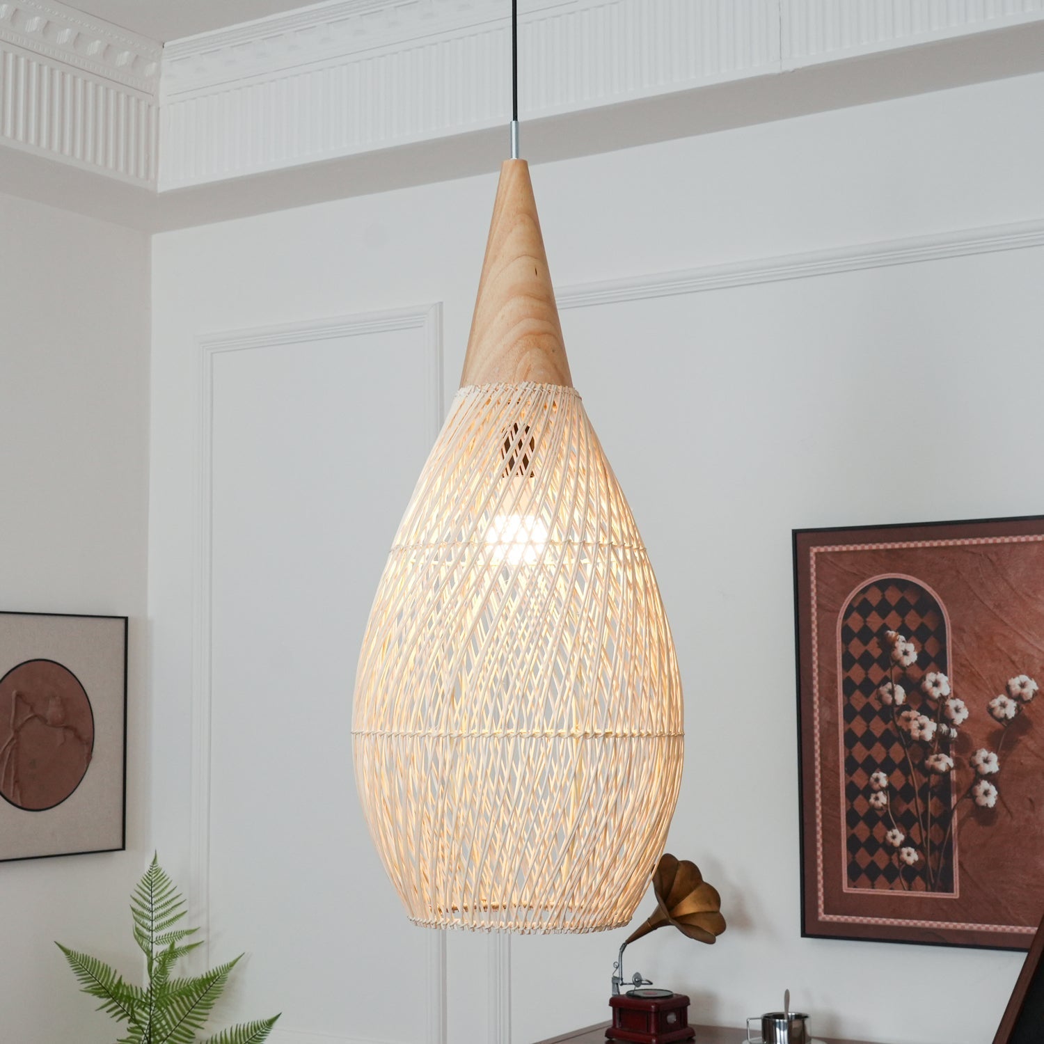 Natura Braided Rattan Pendant Lamp
