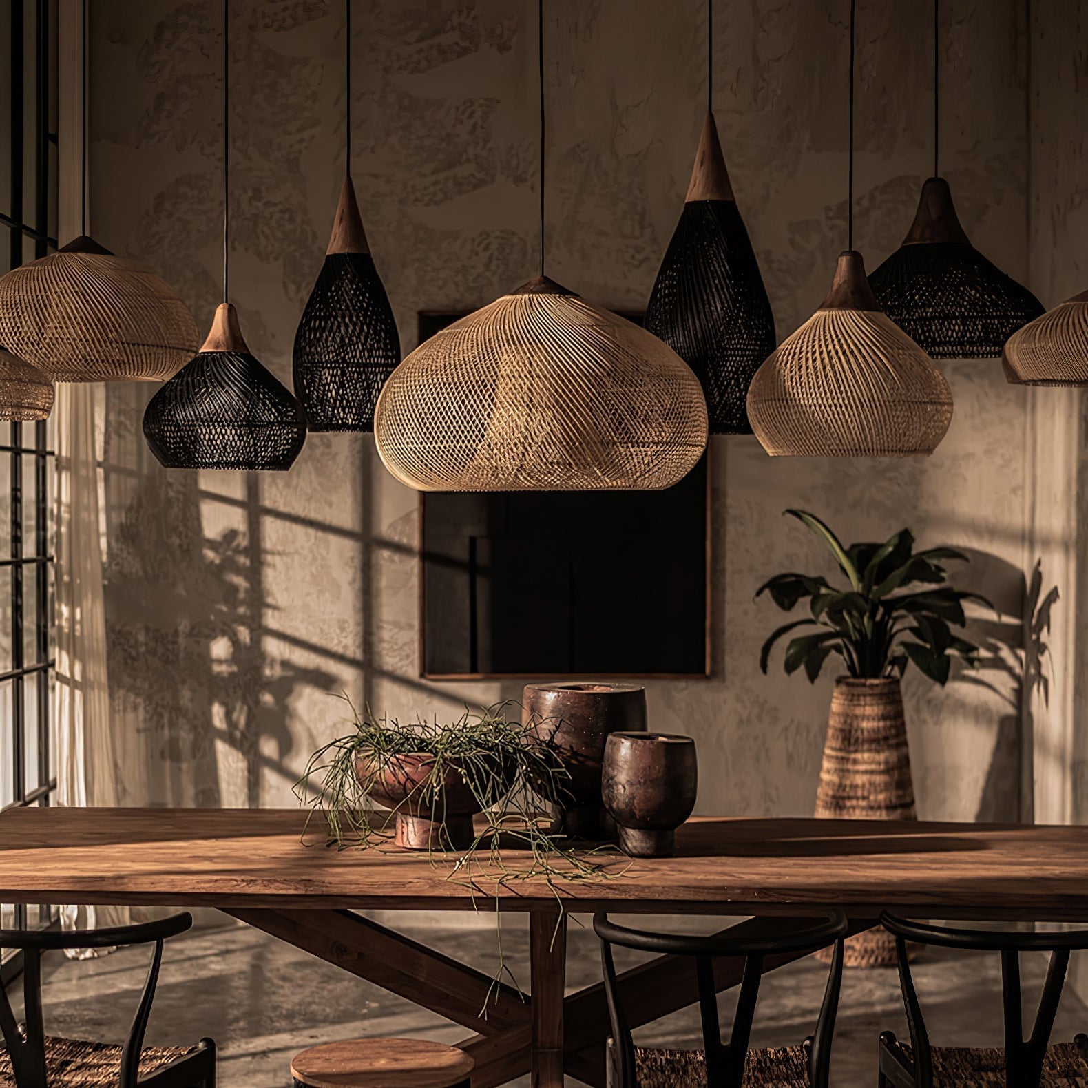 Natura Braided Rattan Pendant Lamp
