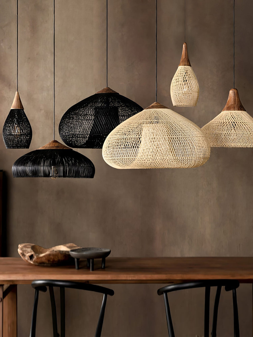 Natura Braided Rattan Pendant Lamp