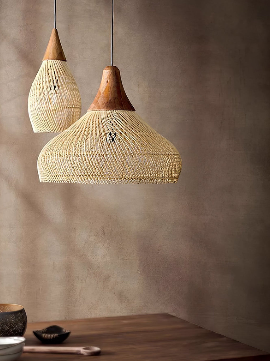 Natura Braided Rattan Pendant Lamp