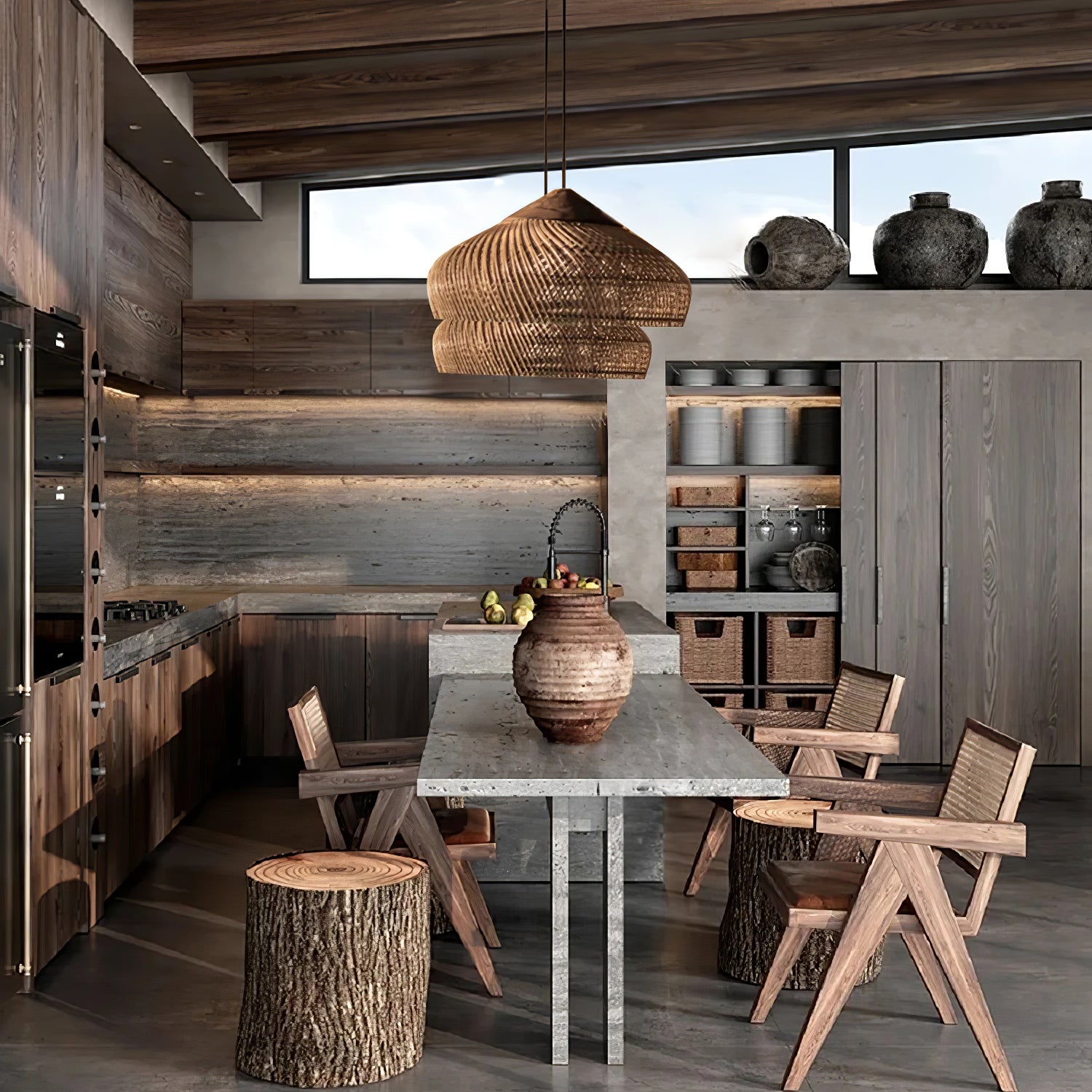 Natura Braided Rattan Pendant Lamp