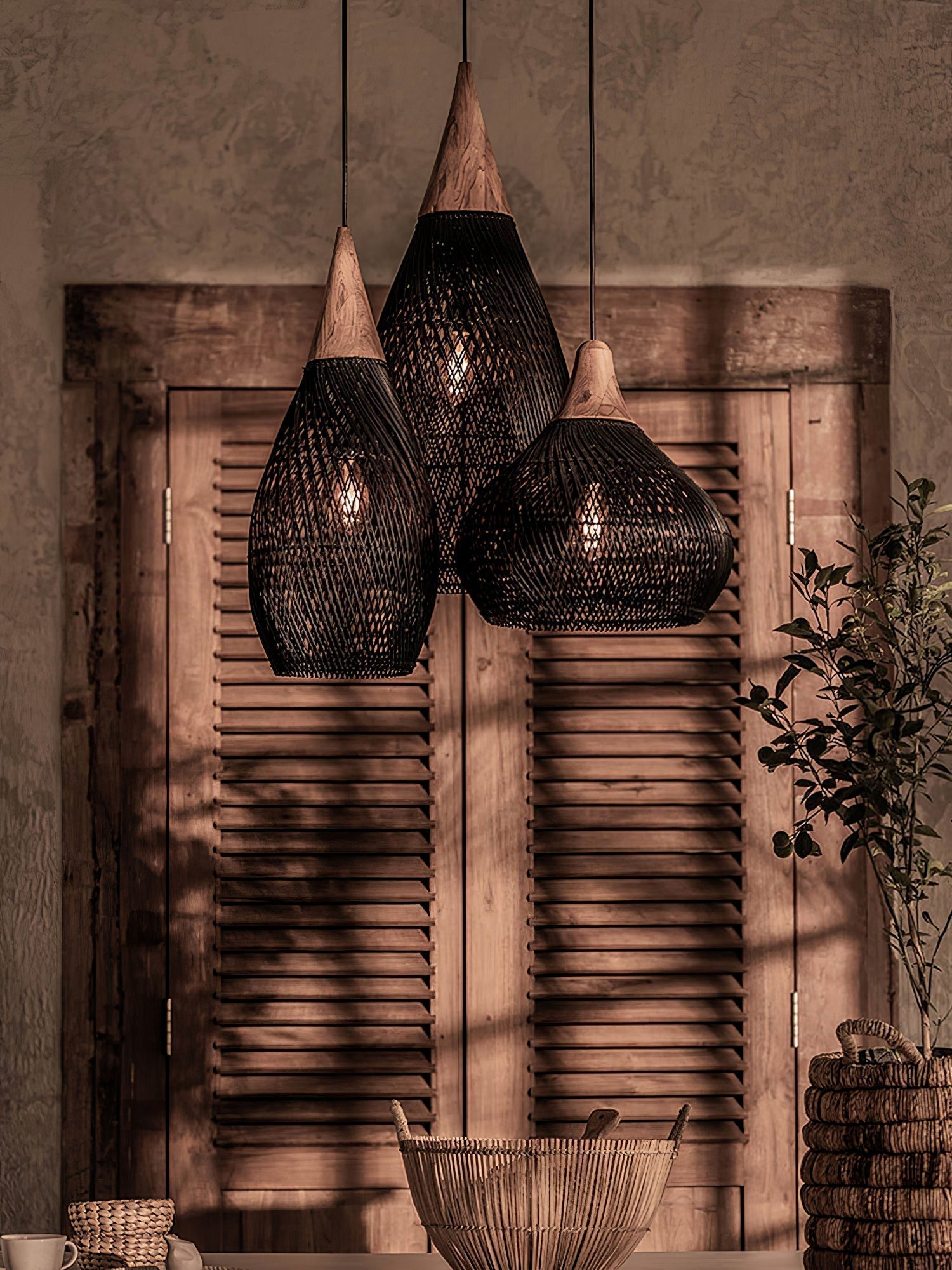 Natura Braided Rattan Pendant Lamp
