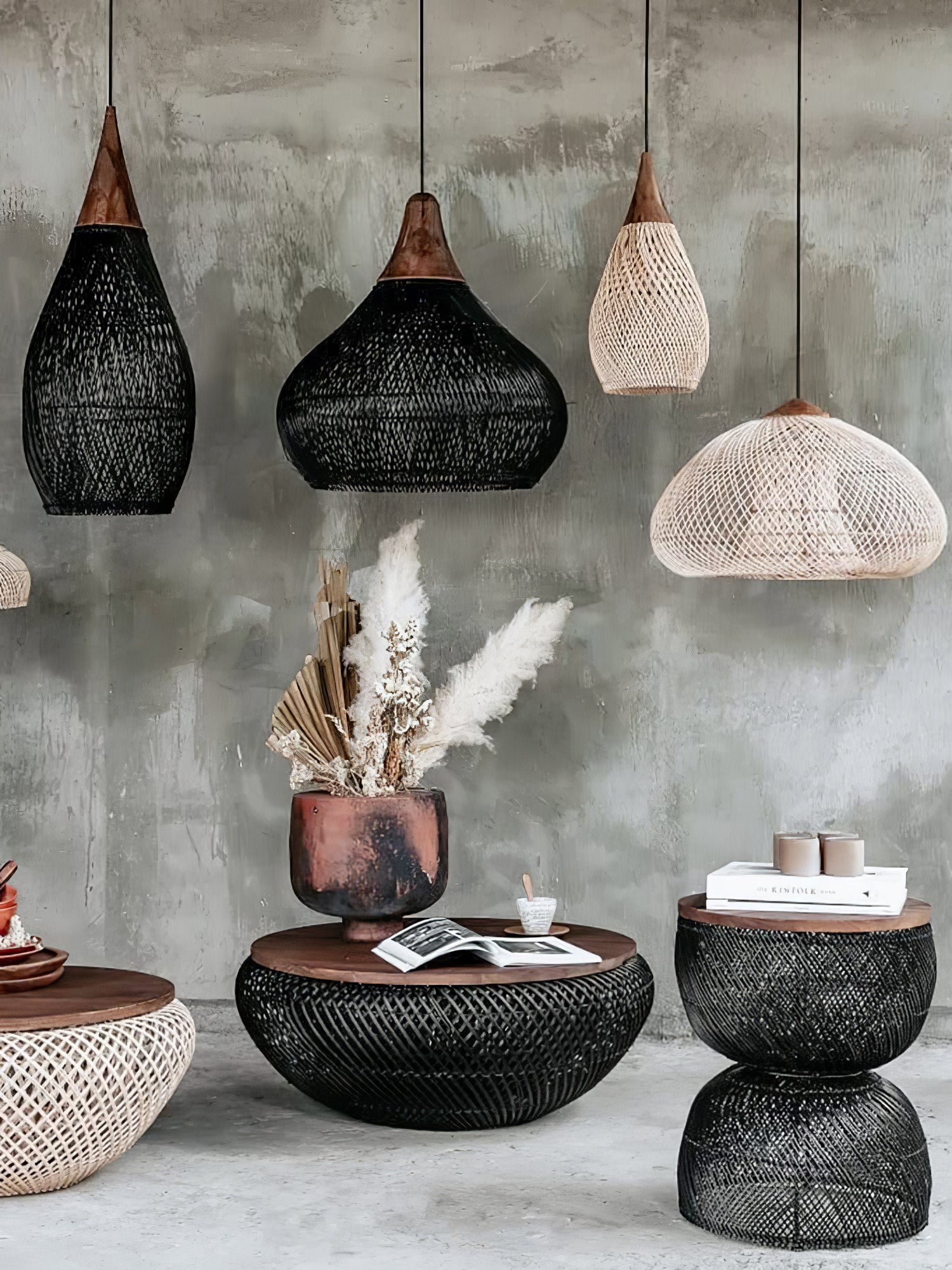 Natura Braided Rattan Pendant Lamp