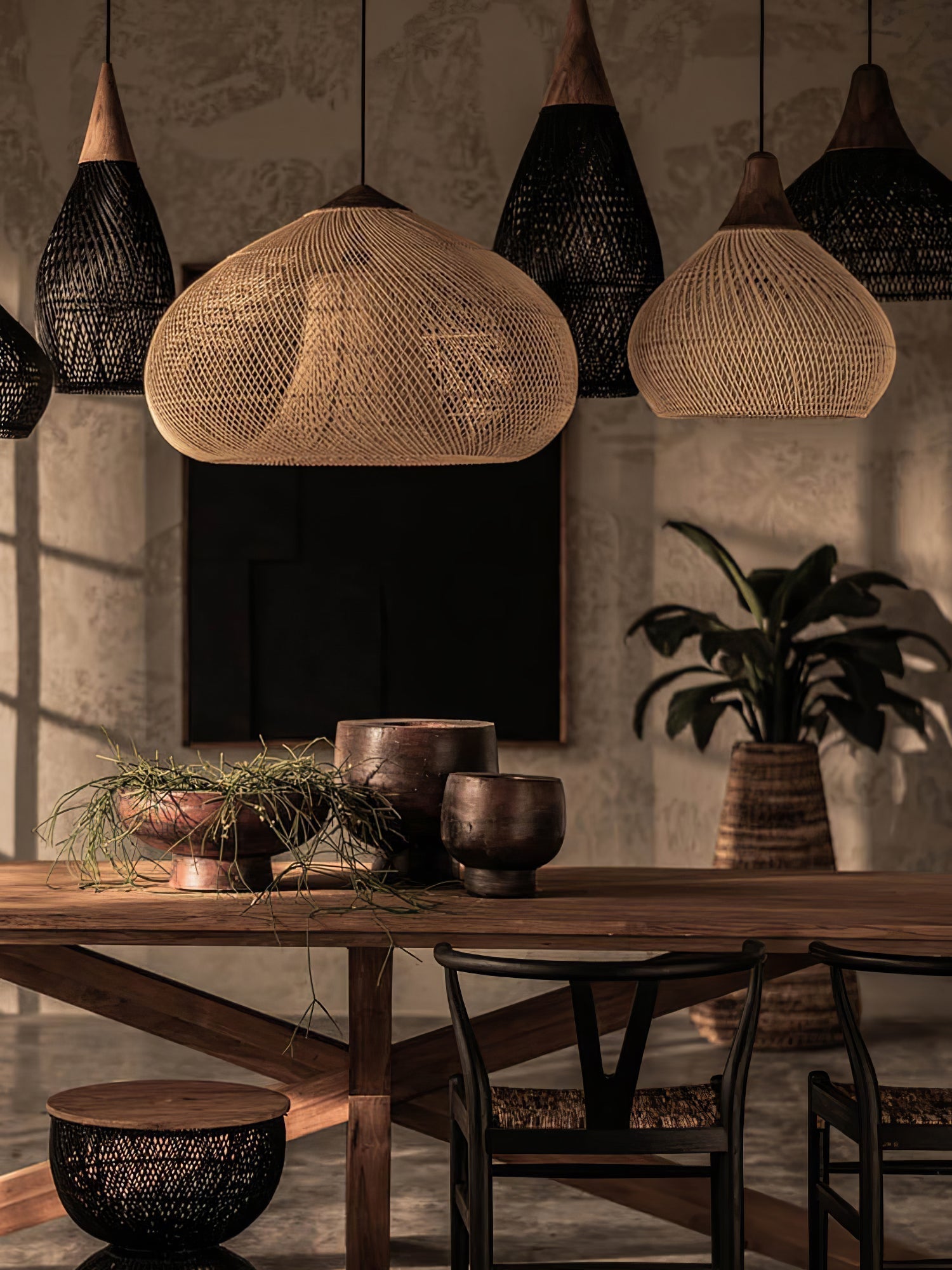 Natura Braided Rattan Pendant Lamp