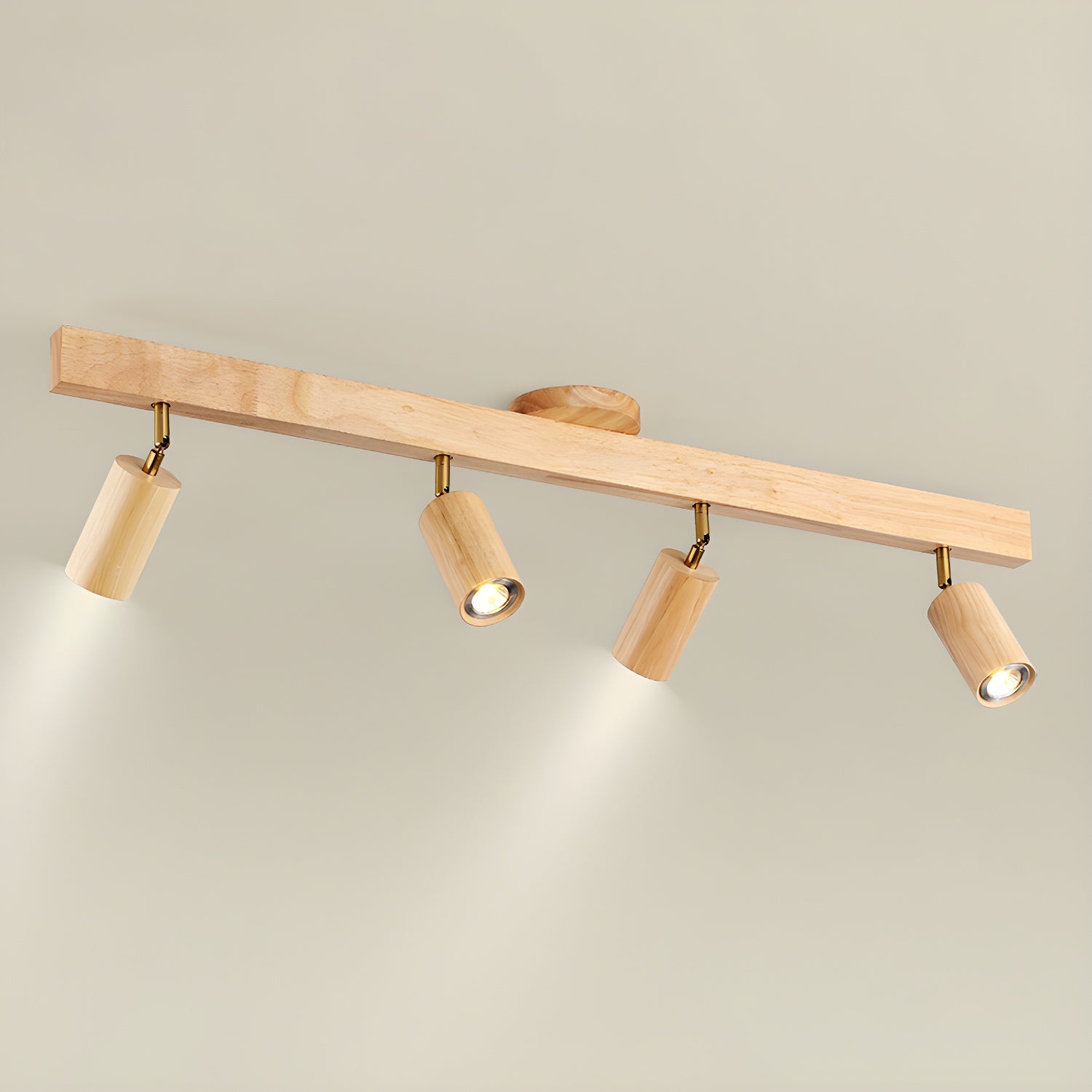 Natural Wood Beam Spotlight Light - ZozHome