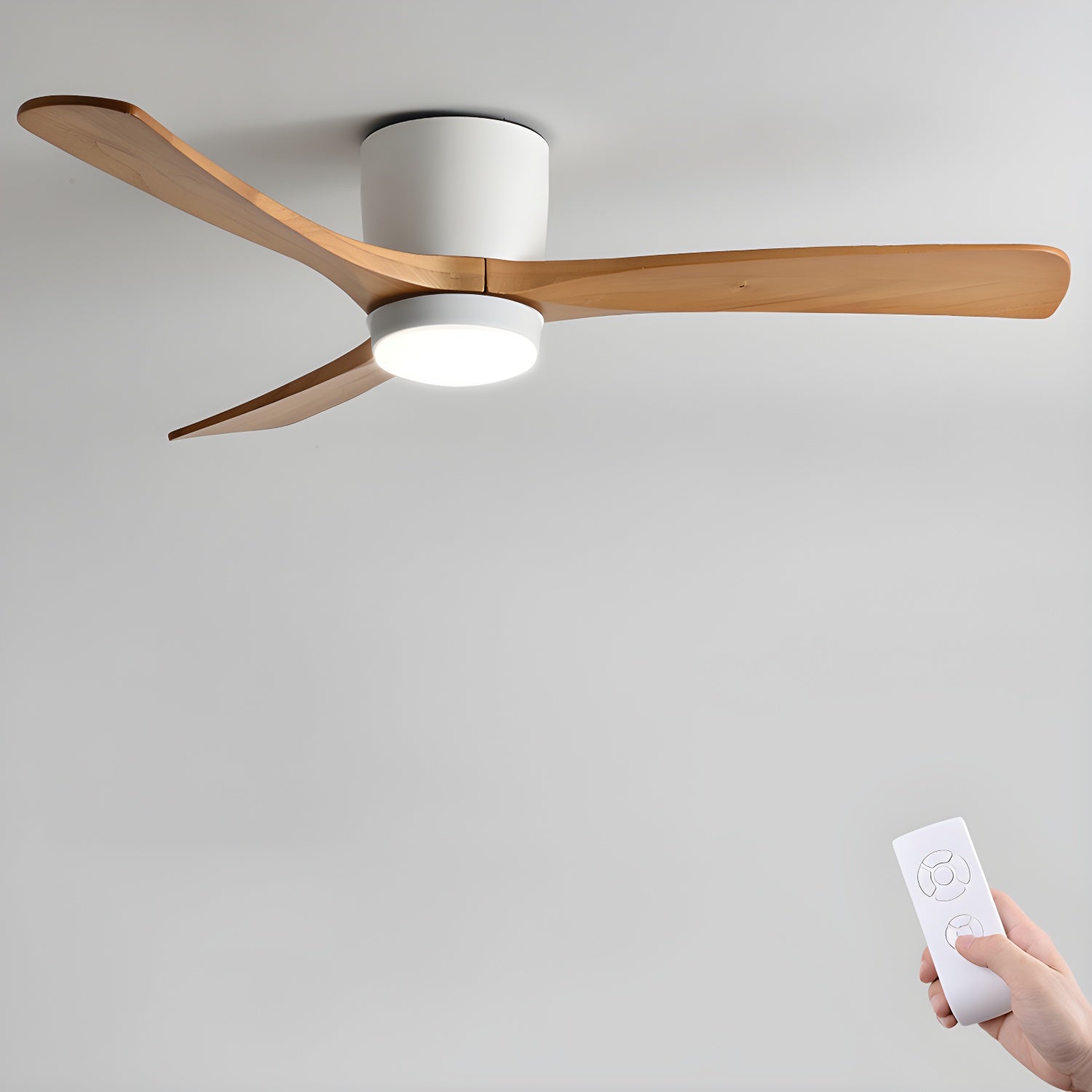 Nordic Wooden Ceiling Fan Light - ZozHome