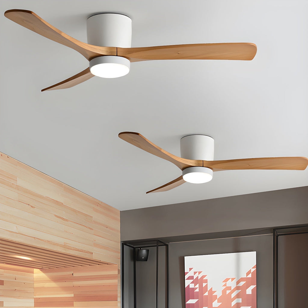 Nordic Wooden Ceiling Fan Light