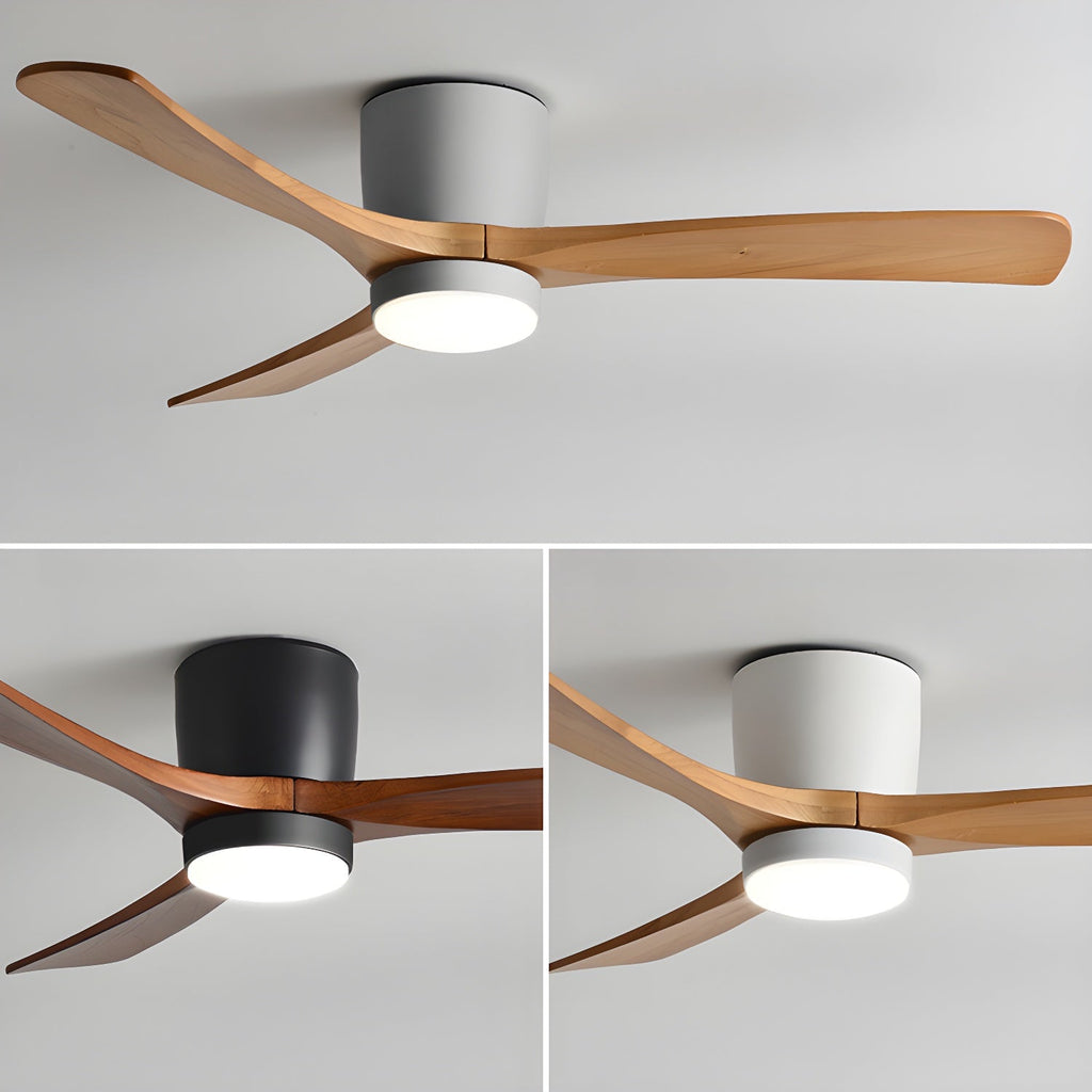 Nordic Wooden Ceiling Fan Light