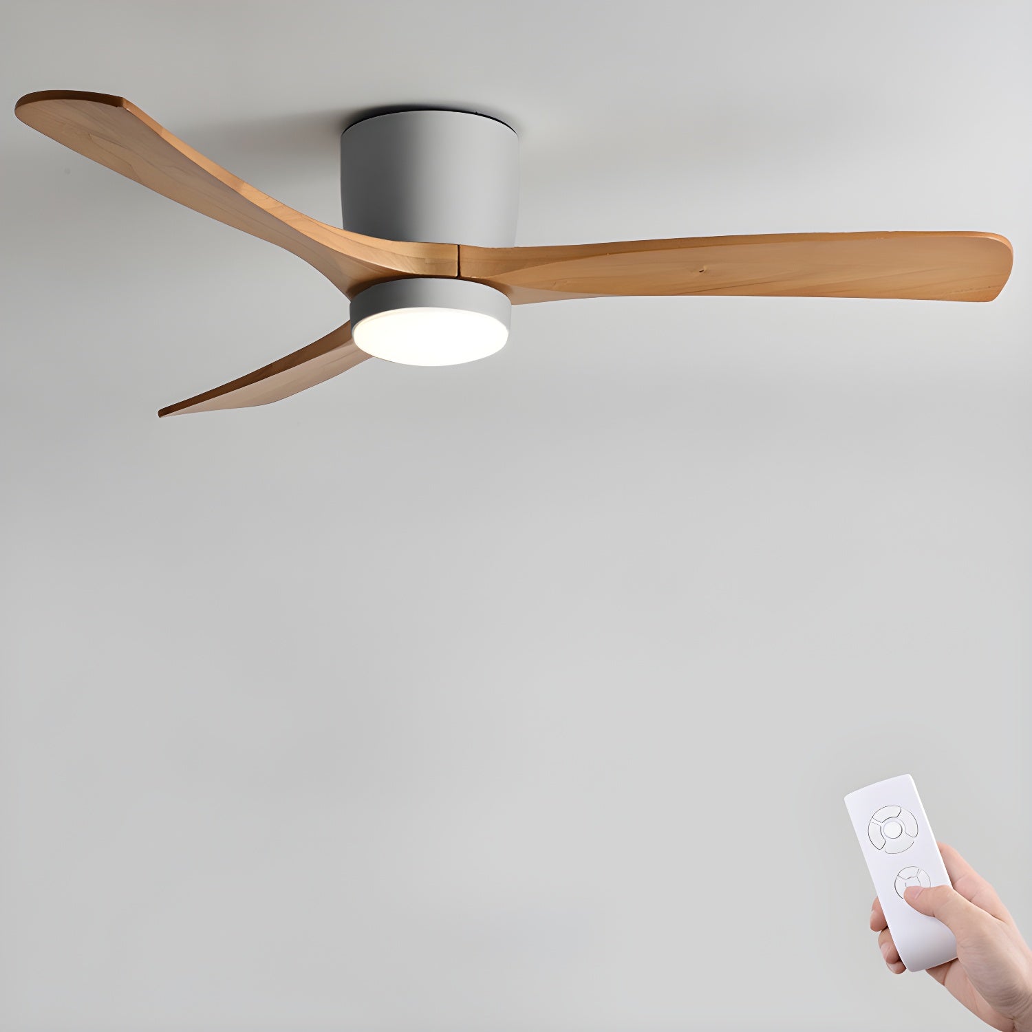 Nordic Wooden Ceiling Fan Light