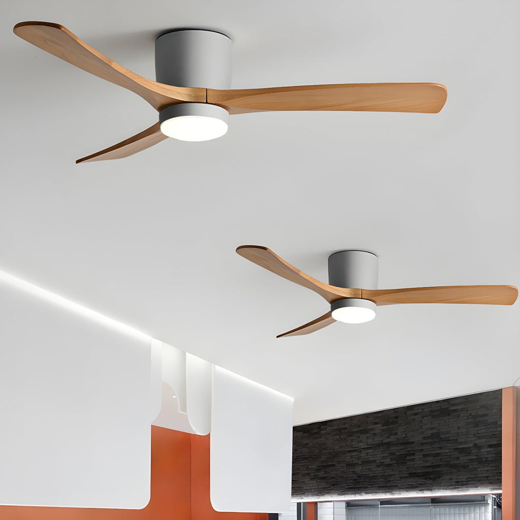 Nordic Wooden Ceiling Fan Light