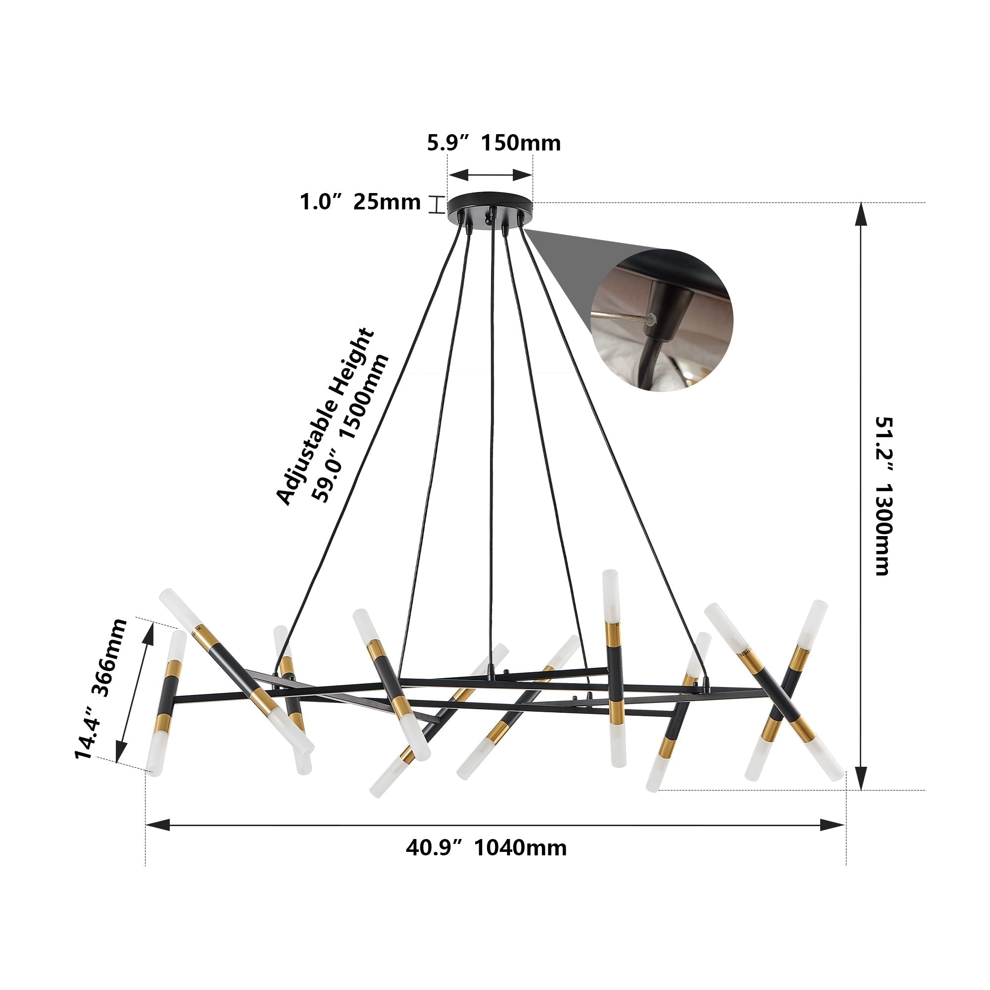 Nova Branch Chandelier