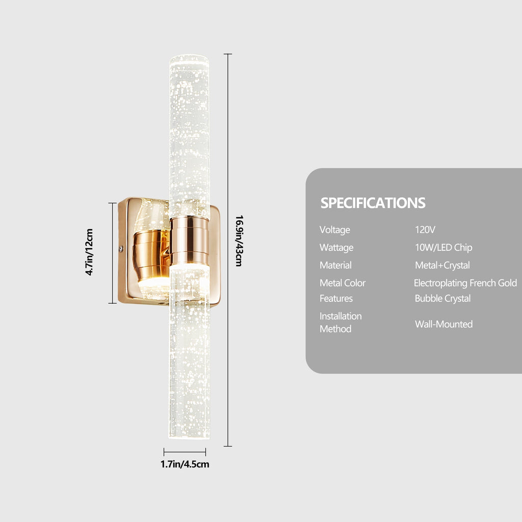 Nova Gold Crystal Wall Light