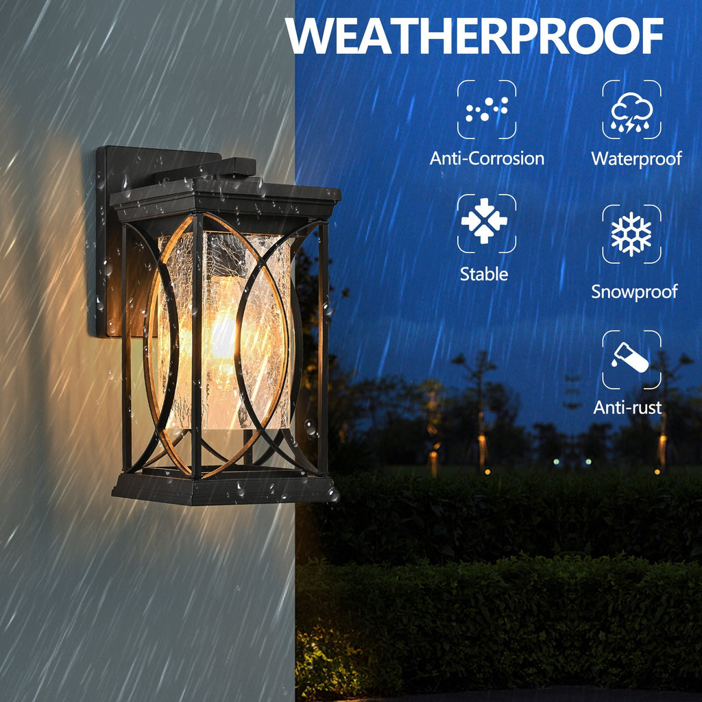 Obsidian Lantern Outdoor Wall Lamp
