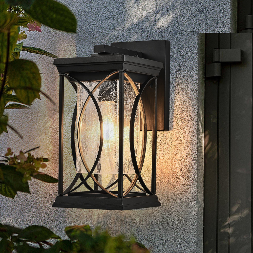 Obsidian Lantern Outdoor Wall Lamp