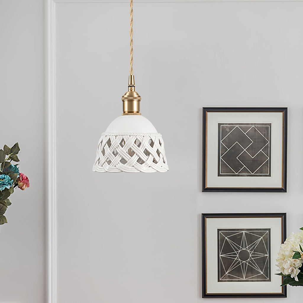 Openwork Ceramic Pendant Lamp - ZozHome