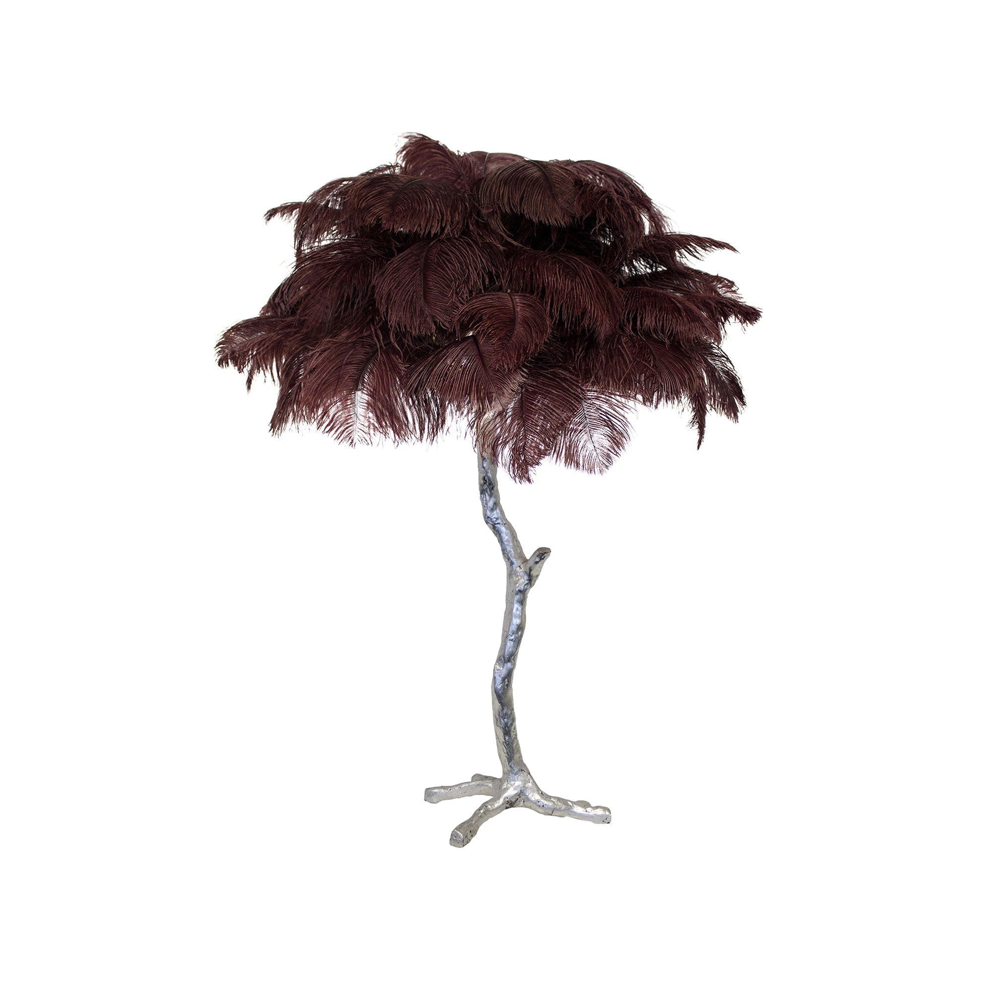 Ostrich Feather Table Lamp