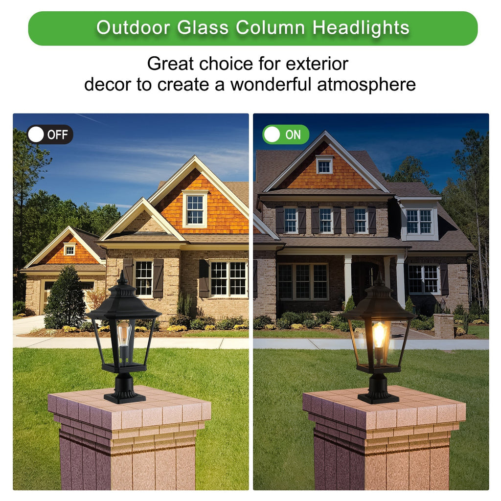 Outdoor Glass Column Head Lights