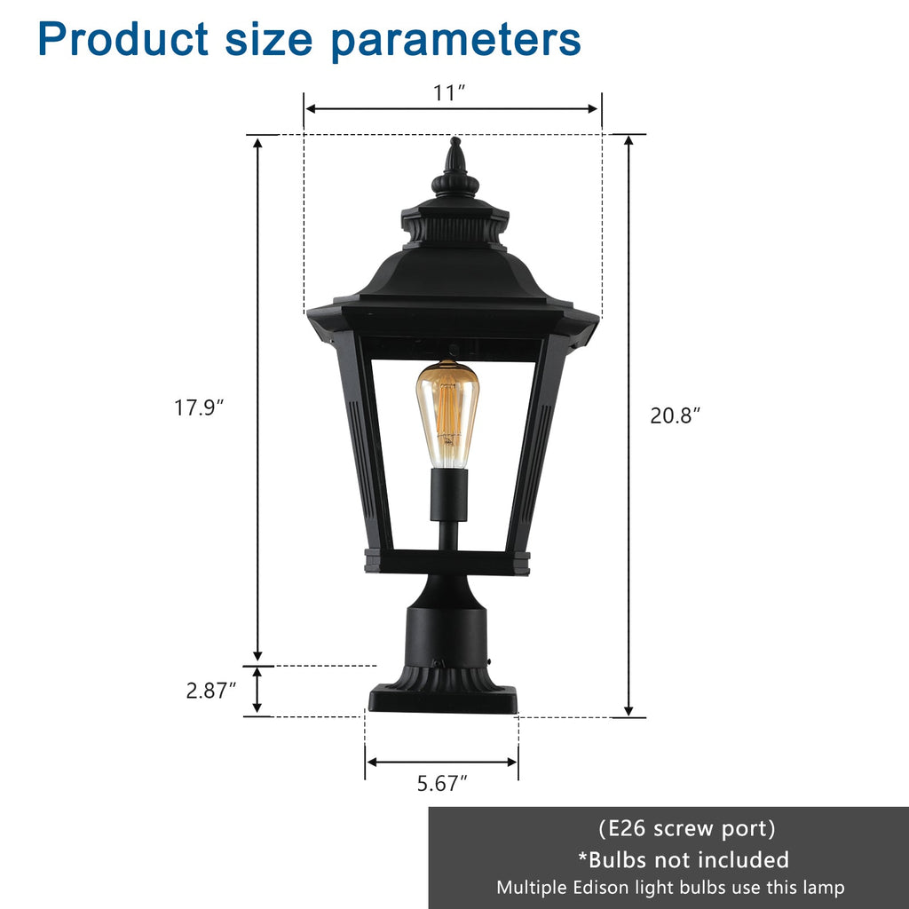 Outdoor Glass Column Head Lights