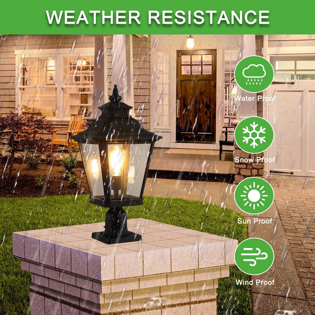 Outdoor Glass Column Head Lights