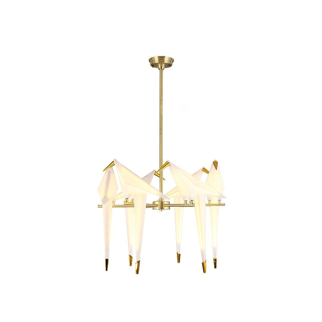 Paper Crane Bird LED Chandelier