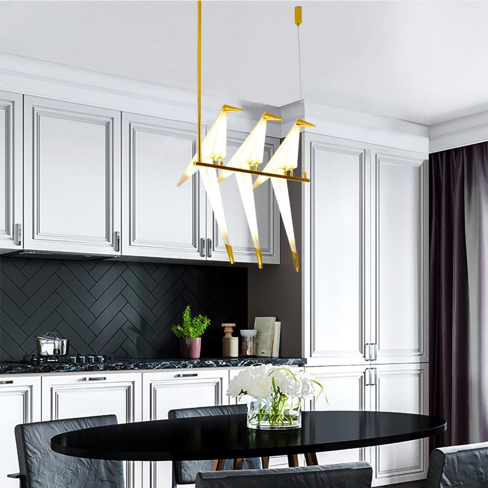 Paper Crane Bird LED Chandelier