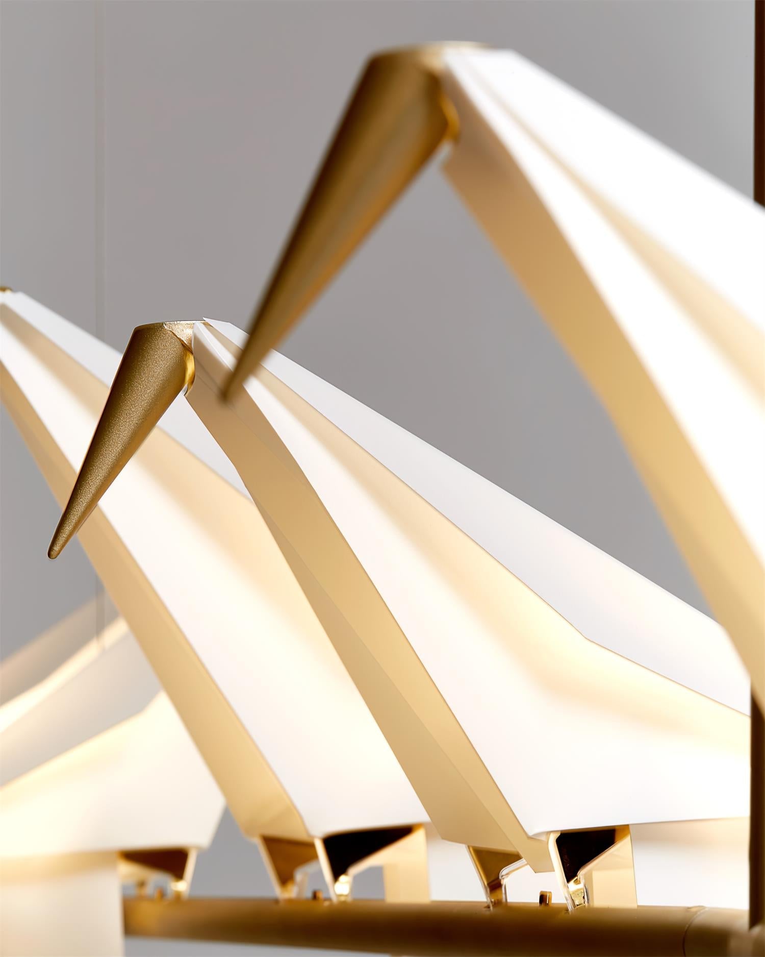 Paper Crane Bird LED Chandelier